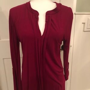 Super hot and cozy long vneck pleated shirt.
